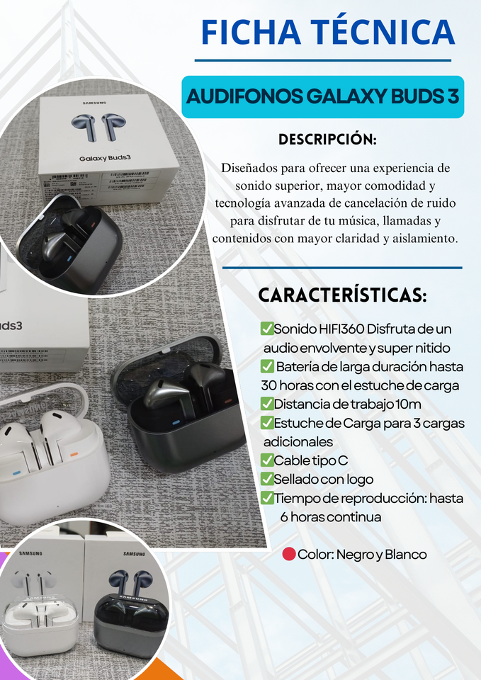 AUDIFONOS GALAXY BUDS 3